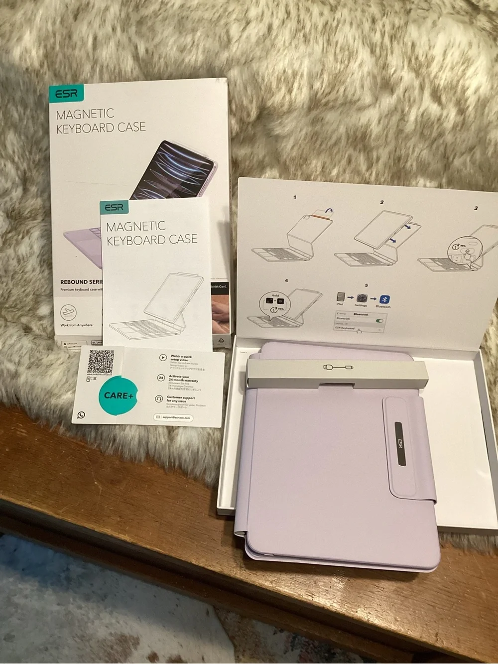 Magnetic Keyboard Case for Tablet - Lavender
